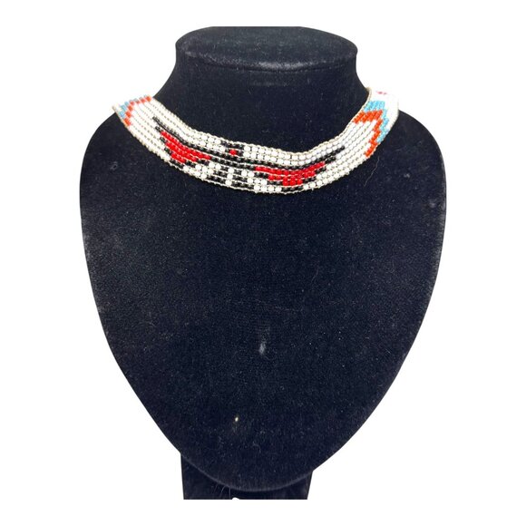 Lot 5 Handcrafted Native American Beaded Jewelry Necklace Bracelets Choker READ - Picture 3 of 12